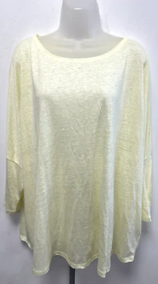 NEW! Studio 8 (Phase Eight) UK26 lemon linen Catrina top - Image 1 of 4