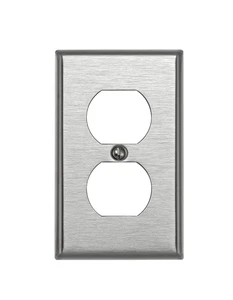 Leviton 84003 1-Gang Duplex Device Receptacle Wallplate, Standard Size, Device - Picture 1 of 1