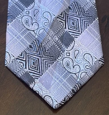 Corbata Stacy Adams Gris Rosa Hecha a Mano 100% Microfibra Para Hombre Hecha en China” Foto 1 de 4