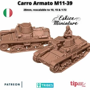 Carro Armato M11-39 - Italian Army - 28mm - Eskice Miniature - Picture 1 of 4