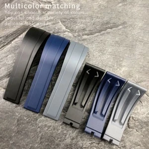 20 21mm Nature Rubber Watch Band Strap Fits Rolex Sky Dweller Old Daytona - Picture 1 of 18