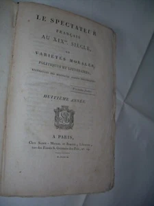 LE SPECTATEUR FRANCAIS AU XIX SIECLE - PARIS 1810 - Foto 1 di 1