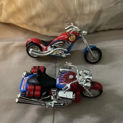 Marvel Maisto Spiderman Motocicleta Lote de 2 Bicicletas de Velocidad Diecast Foto 1 de 3