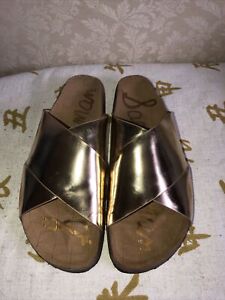 Sam Edelman Leather Slip On Narrow Fit Sandals Size 41.5/7.5