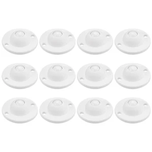 12x Kleber Mini Laufräder Universal Lenkrolle 360° Drehbare Kleberollen (Weiß) - Bild 1 von 7