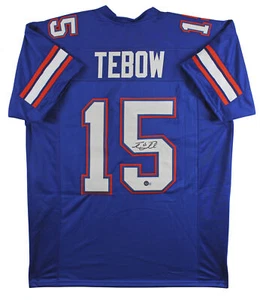 Florida Tim Tebow Authentic Signed Blue Pro Style Jersey Autographed BAS Witness - Picture 1 of 3