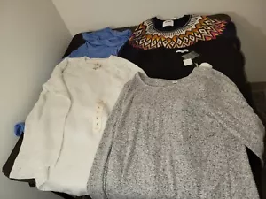 Lot Of 5 Womens Fall Winter Tops Sweaters Shirts Brand New Nwt comfy Small S - Picture 1 of 23