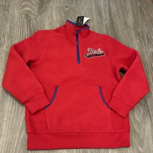 Polo Ralph Lauren Fleece Pullover Red/Blue NWT Boys Size: 4T - Picture 1 of 4
