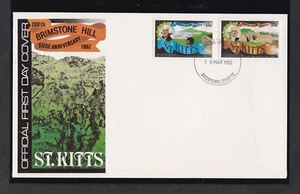 ST KITTS 1982 FIRST DAY COVER 200th ANNIV BATTLE OF BRIMSTONE HILL + CACHET - Picture 1 of 1