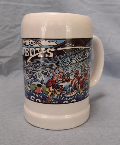 Vintage DALLAS COWBOYS Super Bowl Champs Team NFL Mug/Stein Washington Redskins Cover