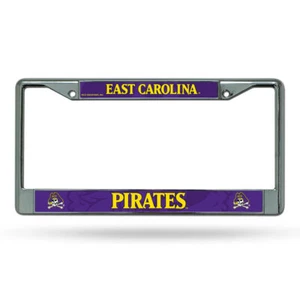 East Carolina Pirates License Plate Frame Chrome Printed Insert Special Order - Picture 1 of 1