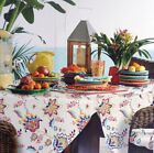 Round Fiesta Tablecloth In Outdoor Fabric Floral Jacobean Carina Homer Laughlin