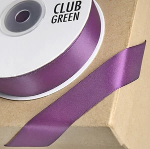 WIGIG LIGHT AUBERGINE DOUBLE SIDED SATIN RIBBON 15mm wedding party venue decor - Picture 1 of 1
