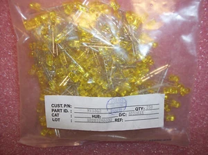 QTY (250) MV5352 FAIRCHILD T1-3/4 YELLOW CLEAR LEDS DOME TOP 585nm - Picture 1 of 3