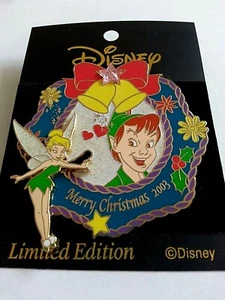 Disney Japan Peter Pan & Tinker Bell Slider LE pin - M&P Christmas 2003 - Picture 1 of 12