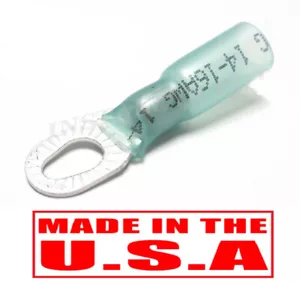 3M Blue 16-14 AWG Multi-Stud Heat Shrink Ring Terminals Marine Wiring #6 #8 #10 - Picture 1 of 5