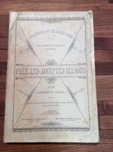 1882 Softcover Buch Proceedings Of The Grandloge F&A Masons Of Ohio INV-BA11 - Bild 1 von 11