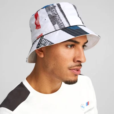 Official Lic BMW M Motorsport F1 Bucket Hat White Size Small/Medium - Image 1 of 4
