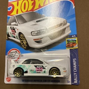 Hot Wheels New 2022 1998 Subaru Impreza 22b STi Treasure Hunt N Case Rally Champ - Picture 1 of 9