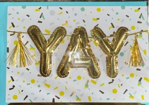Hallmark Signature Cards Graduation Yay Balloons "Happy Diploma Day" 3D Foil - Picture 1 of 3