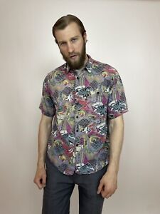 ESPRIT by CAMPUS Vintage Hawaii Shirt Short Sleeve 100% Rayon Mens Size L