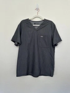 FIGS Men's Leon Three Pocket Gray Scrub Top Size Medium FM1500 Medical V-Neck - Picture 1 of 6
