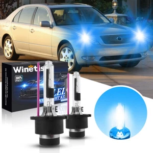 For LEXUS LS430 2001-2003 8000K Ice Blue D2R Low Beam HID Xenon Headlight Bulbs - Picture 1 of 8
