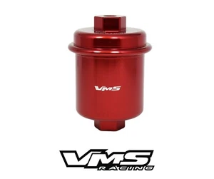 94-97 HONDA ACCORD RACING HIGH FLOW FUEL FILTER RED - Picture 1 of 5