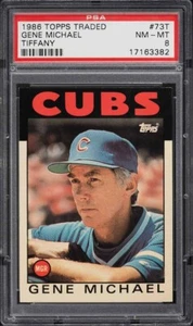 1986 TOPPS TRADED TIFFANY GENE MICHAEL #73T PSA 8 - Bild 1 von 2