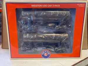 Lionel 1926600 unbeschriftetes Skelett Log Car 2 Pack #1 Neu in Box - Bild 1 von 2