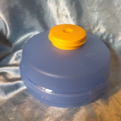 Tupperware minitwin contenitore per pane scatola per panini rotondo giallo twinset maxitwin set - Immagine 1 di 4