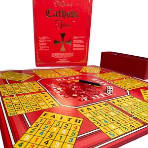 The Game of Catholic Trivia Bingo jeu de société par Cadaco 1985 **Complet**