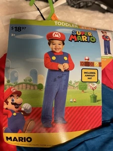 Super Mario Brothers Mario Costume, Toddler 3T-4T, New! - Picture 1 of 2