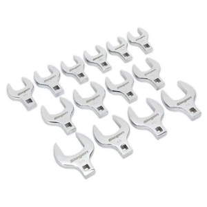 Sealey Pied de Corbeaux Bout Ouvert Jeu de Clé 14pc 1.3cmSq Clé Métrique S01109 - Picture 1 of 5