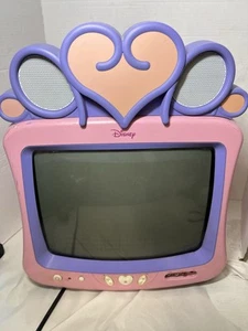 Disney Princess Pink Color TV Retro Gaming DT1350-P TESTED WORKING No Remote - Picture 1 of 6