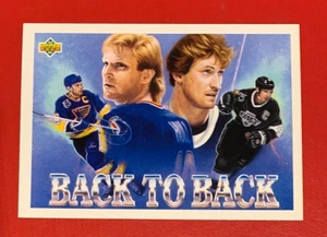 NHL WAYNE GRETZKY & BRETT HULL 1992-93 Upper Deck Trading CARD #423 - Foto 1 di 2