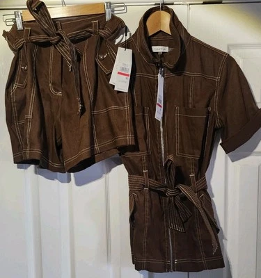 Calvin Klein 春季夏季 2 件短裤和上衣尺寸 Xs Nwt $200 超可爱😍  — 第 1/4 张图片