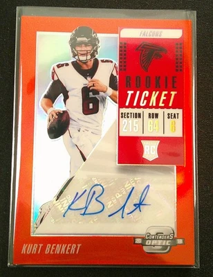 2018 Panini Contenders Optic Rookie Ticket Orange Prizm 48/49 Kurt Benkert Auto - Image 1 of 3