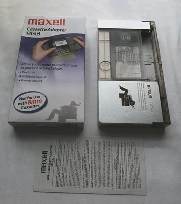 Maxell VP-CA VHS-C to VHS Cassette Tape Adapter Motorized – CIB Excellent  - Image 1 of 2
