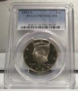 1993-S KENNEDY HALF DOLLAR GRADED A PCGS PR70DCAM - Picture 1 of 2