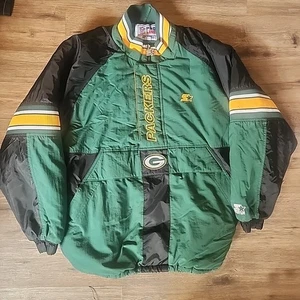 Chaqueta De Colección Green Bay Packers Starter NFL Pro Line Para Hombres XL Puffer 1/2 Cremallera - Imagen 1 de 5