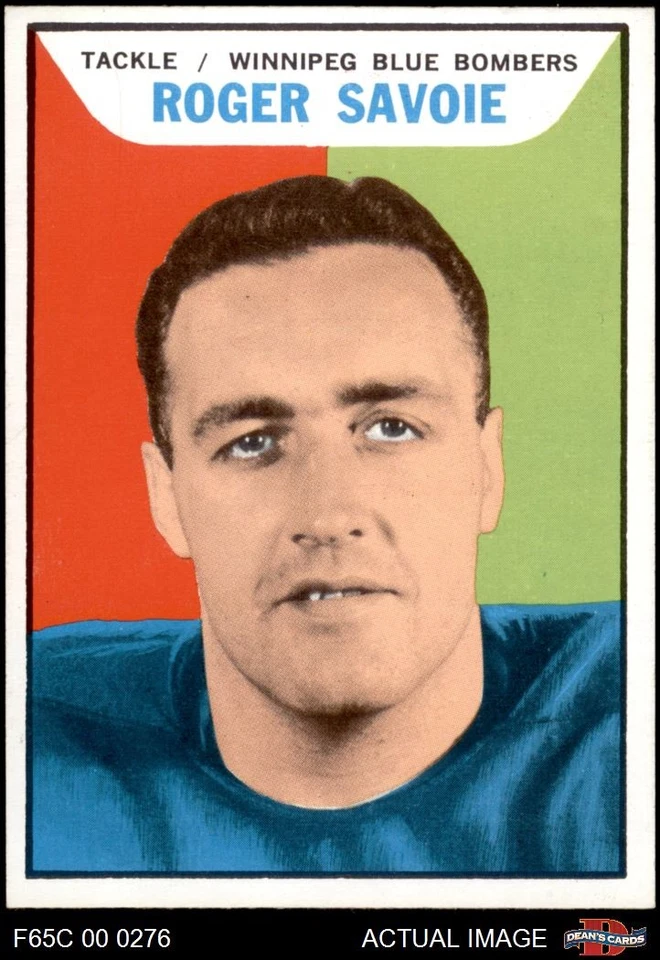 1965 Topps CFL #129 Roger Savoie Blue Bombers None 5 - EX - Image 1 of 1