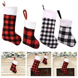 For Large and Small Plaid Christmas Stockings for Holiday Celebrations - Picture 1 of 21