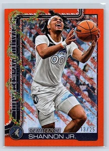 TERRENCE SHANNON JR - 2025-26 Topps Holiday #H88 - Naranja Brillo Metálico /25 - Imagen 1 de 2
