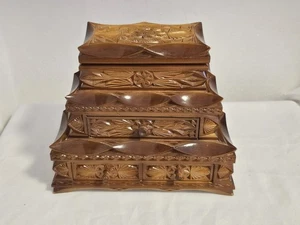 Tolle Holz Schmucktruhe Schmuckkasten Schatulle Schmuck Truhe Schmuckschatulle - Bild 1 von 12