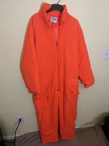 Trophy Club Men’s Orange Hunting Coveralls Size XL - Picture 1 of 9