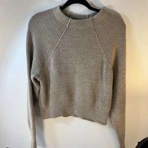 FREE PEOPLE Pullover Gr. Small beige meliert zu gut Stehkragenpullover warm - Bild 1 von 7
