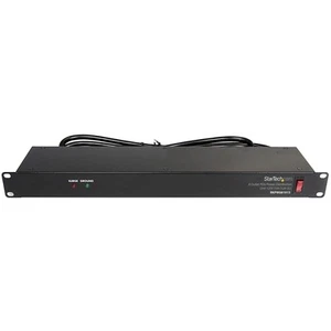 StarTech.com 8 Outlet Horizontal 1U Rack Mount PDU Power Strip for Network - Picture 1 of 8