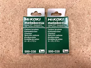 Hitachi 999038 Carbon Brush 4PK (2 2PKs) for C12FSA C8 C7BD2 C7SB2 999-038 - Picture 1 of 2