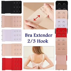 Lingerie Bra Extender 2, 3 Hooks Strap Extension Strapless Underwear Clasp - Picture 1 of 18